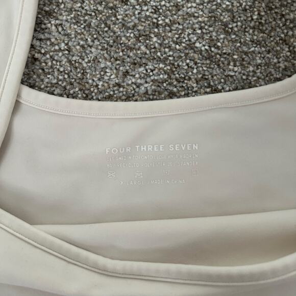 437 Off White Sports Bra Size XL - Picture 2 of 5